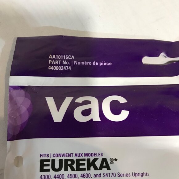 Eureka AA Vacuum Bags For 4300-4600 Series Uprights 3 per Pack X 2 Packages - Picture 5 of 5